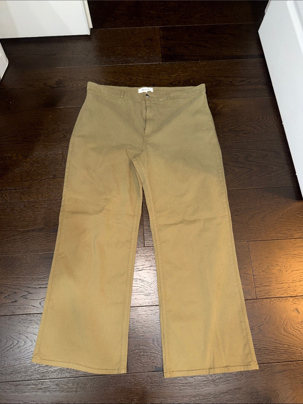 NWT - Madewell The Wide-Leg Pant in Green Khaki Twill Size W33 NWT $138